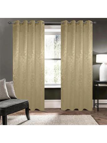 RAMALLAH TRADING CO - Dyson Embossed Blackout Grommet Curtain Panel GOLD