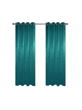 RAMALLAH TRADING CO - Dyson Embossed Blackout Grommet Curtain Panel TEAL