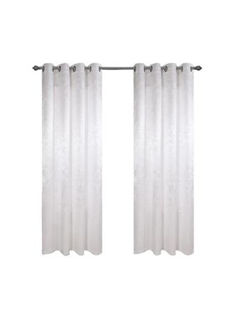 RAMALLAH TRADING CO - Dyson Embossed Blackout Grommet Curtain Panel WHITE