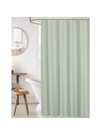 RAMALLAH TRADING CO - Bliss Waffle Shower Curtain SAGE