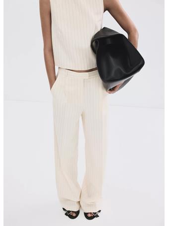 MANGO - Pinstripe Suit Trousers NATURAL WHITE