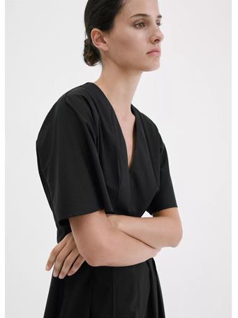 MANGO - A-Line Lyocell Dress BLACK