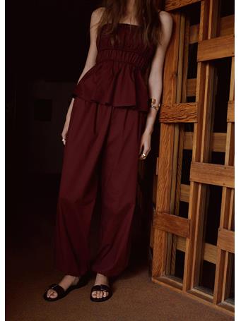 MANGO - High-Waisted Harem Pants MEDIUM BROWN