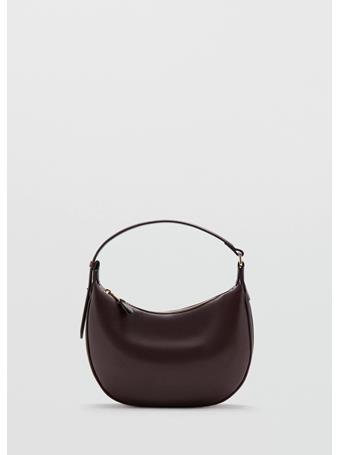MANGO - Oval Hand Bag DARK BROWN