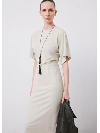 MANGO - Side Gathered Details Dress NATURAL WHITE
