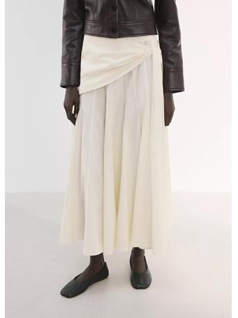 MANGO - A-Line Skirt with Handkerchief Detail NATURAL WHITE