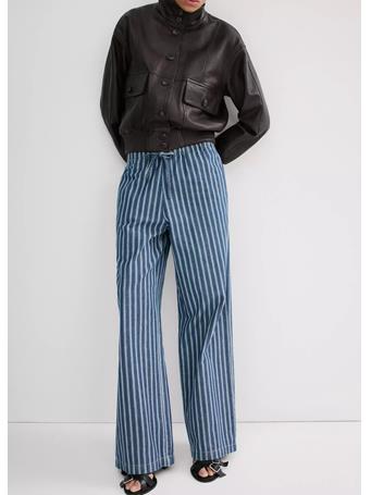 MANGO - Striped Jeans MEDIUM BLUE