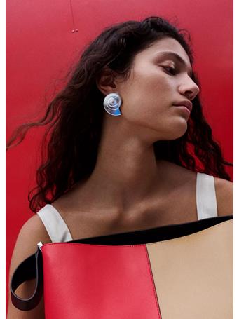 MANGO - Shell Earrings LT PASTEL GREY