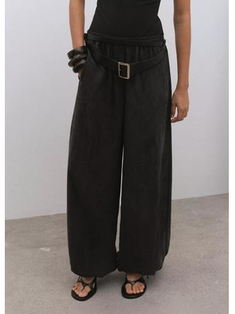MANGO - Balloon Trousers with Elastic Waist BLACK