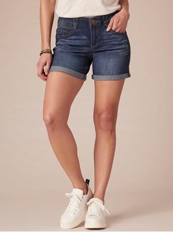 DEMOCRACY - "Ab"solution 5" Inseam Distressed Indigo Denim Shorts INDIGO