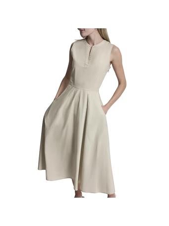 DKNY - Sleeveless Midaxi Poplin Dress PEBBLE