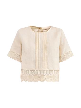 ASPIGA - Linen Lace Top ECRU