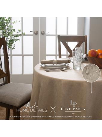KENNEDY INTERNATIONAL - Milan Round Waterproof Tablecloth LINEN