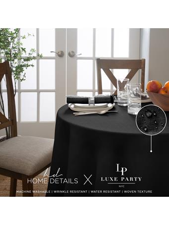 KENNEDY INTERNATIONAL - Capri Round Waterproof Tablecloth BLACK