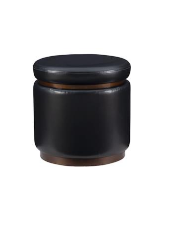 LINON HOME PRODUCTS - Sunny Storage Ottoman BLACK