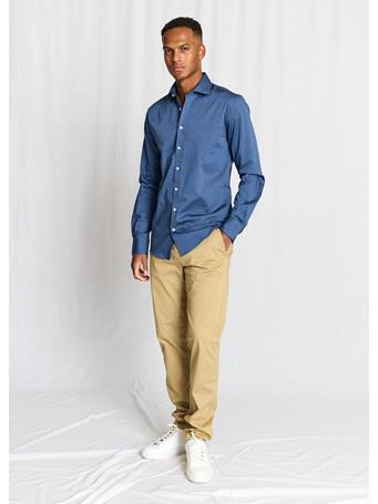BRUUN & STENGADE - Viran Modern Fit Shirt DK BLUE