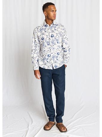 BRUUN & STENGADE - Mengel Casual Modern Fit Shirt WHITE