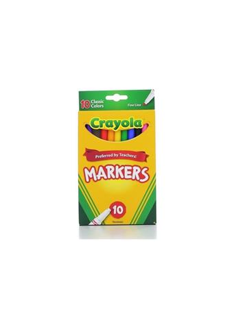 CRAYOLA - 10 Classic Fine Line Markers NO COLOR