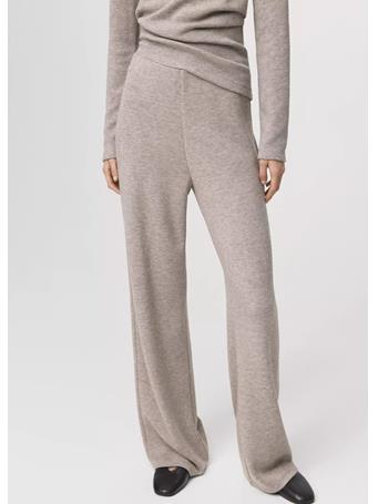 MANGO - Straight-Fit Trousers with Elastic Waist DARK GREY
