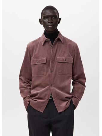 MANGO - Corduroy Overshirt With Pockets DK RED