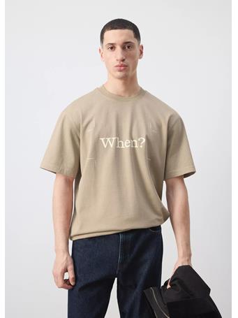 MANGO - 100% Cotton Printed T-shirt BEIGE