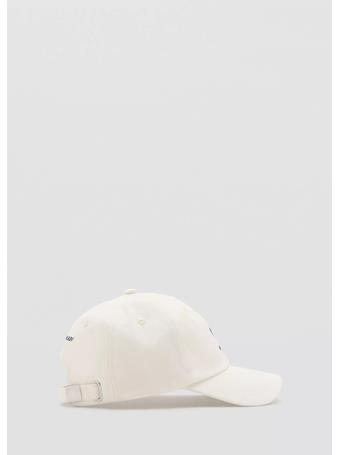 MANGO - Embroidered Cotton Cap OFF WHITE