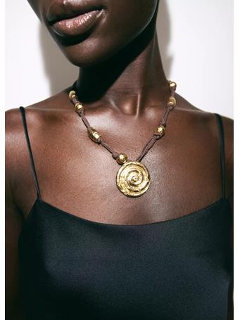 MANGO - Spiral Pendant Necklace GOLD