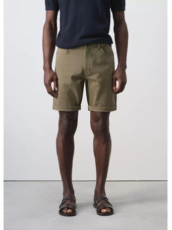MANGO - Slim-fit Denim Bermuda Shorts KHAKI