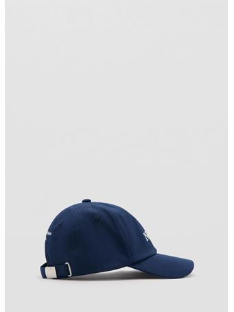 MANGO - Cotton Cap With Embroidered Slogan NAVY
