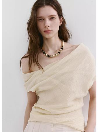MANGO - Necklace with Irregular Metallic Pieces GOLD