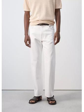 MANGO - 100% Cotton Relaxed Fit Jeans OFF WHITE
