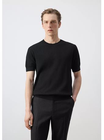 MANGO - Cotton-Modal Blend Jersey T-Shirt BLACK