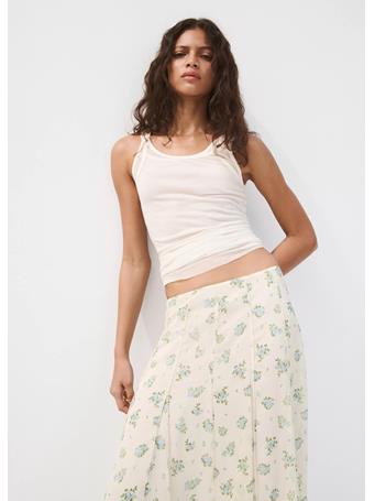 MANGO - Floral Godet Skirt NATURAL
