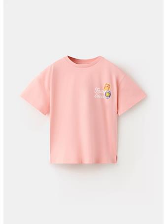 MANGO - Fruit Print T-shirt LIGHT ORANGE