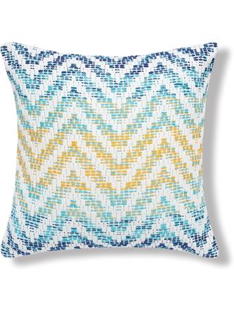 C&F HOME - Chevron Woven Pillow BLUE