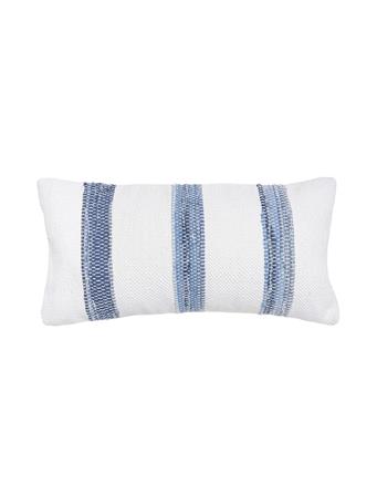 C&F HOME - Blue Chindi Stripe Pillow WHITE/BLUE