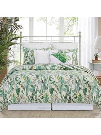 C&F HOME - Parson Quilt Set WHITE/GREEN