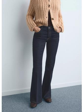 MANGO - Violet Flared High-rise Jeans DARK BLUE