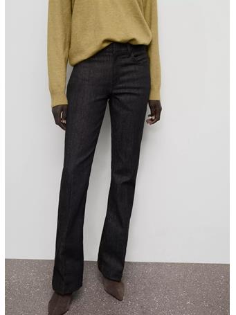MANGO - Mid-rise Flared Jeans BLACK