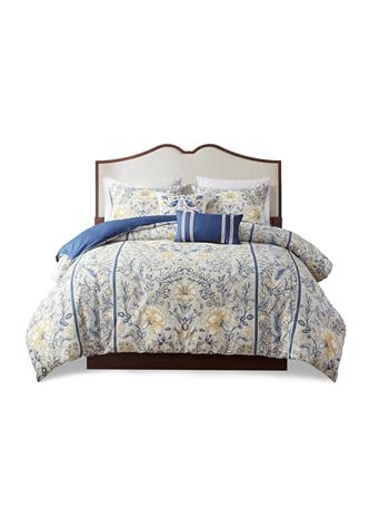 HARBOR HOUSE - Livia 5-Piece Cotton Duvet Cover Set BLUE