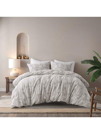 E E CO - Cairo 3 Piece Cotton Jacquard Duvet Set IVORY