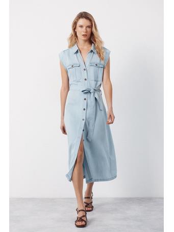 CORTEFIEL - Tencel Cargo Dress NAVY