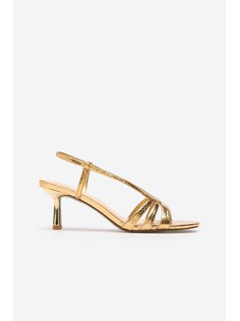 CORTEFIEL - Snake-effect Heeled Sandal YELLOW/GOLD