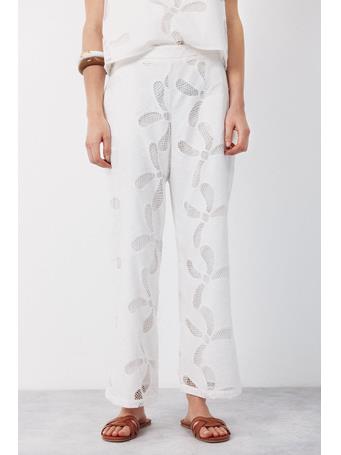 CORTEFIEL - Embroidered Trousers WHITE