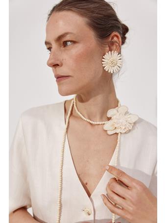 CORTEFIEL - Beaded Choker with Flower YELLOW