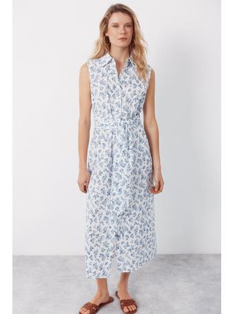 CORTEFIEL - Shirtwaist Dress BLUE PRINT