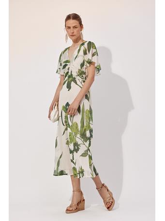 CORTEFIEL - Flowy Dress WHITE PRINT