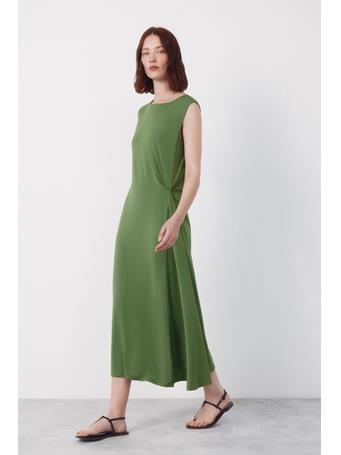 CORTEFIEL - Side Knot Dress GREEN