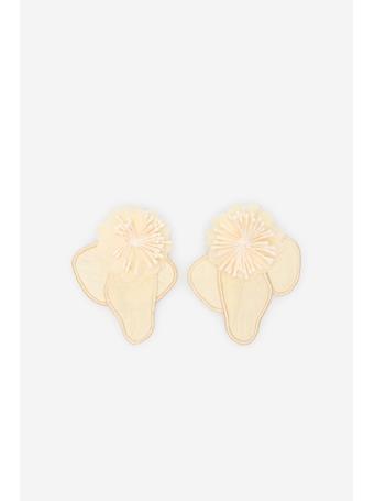 CORTEFIEL - Flower Earrings in Fabric YELLOW