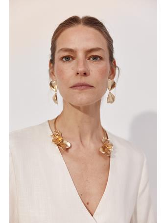 CORTEFIEL - Open Flower Choker YELLOW/GOLD